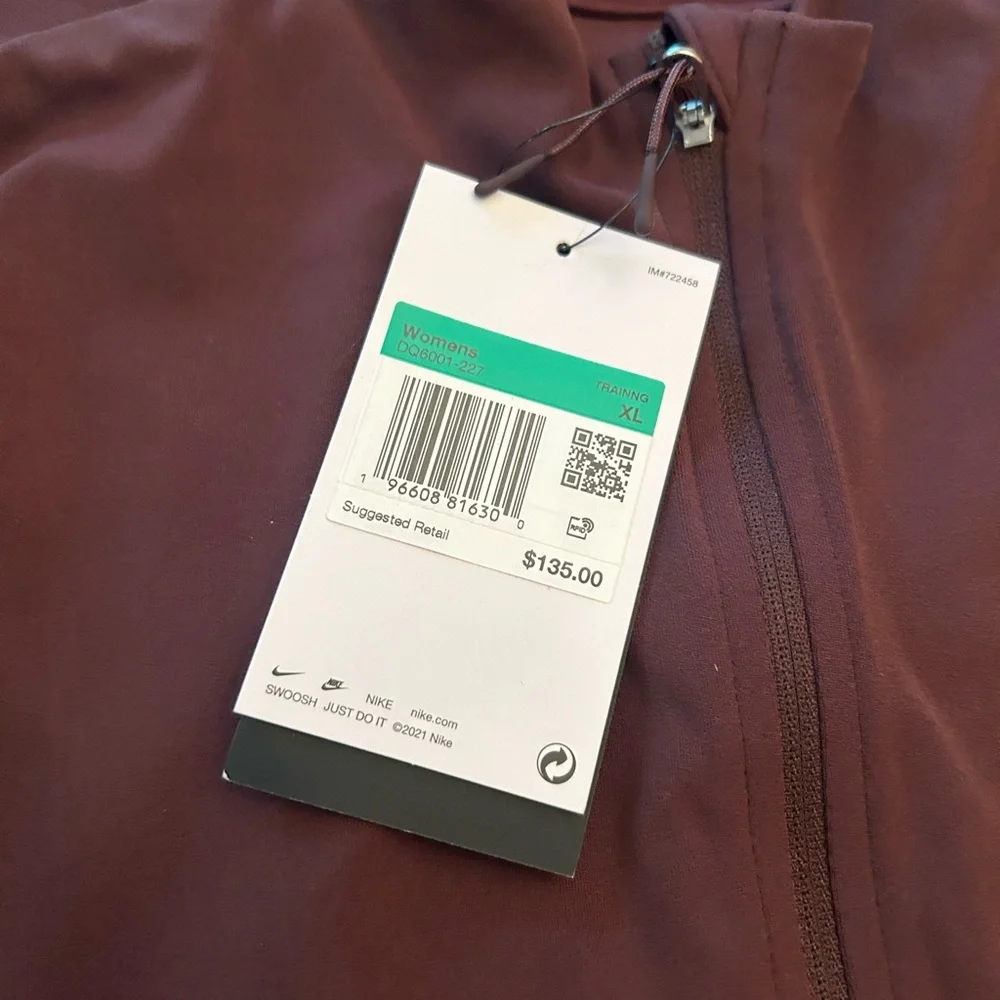 Nike Women's Zip-Front Performance Jacket - Dark Brown - Picture 3 of 3